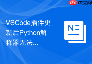 vscode插件更新后python解释器无法识别的处理方法