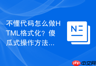 不懂代码怎么做html格式化?傻瓜式操作方法