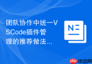 团队协作中统一VSCode插件管理的推荐做法