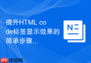 提升HTML code标签显示效果的简单步骤