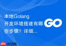 本地Golang开发环境搭建有哪些步骤？详细安装与配置过程