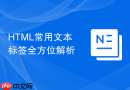 HTML常用文本标签全方位解析