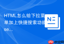 HTML怎么给下拉菜单加上快捷搜索功能？select元素size属性配合option详解