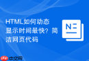 html如何动态显示时间最快?简洁网页代码