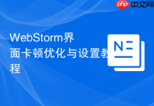 WebStorm界面卡顿优化与设置教程