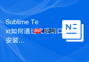 sublime text如何通过代理端口安装外部资源包