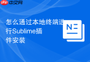 怎么通过本地终端进行Sublime插件安装