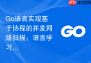 Go语言实现基于协程的并发网络扫描：语言学习中的安全扫描实战