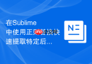 在sublime中使用正则替换快速提取特定后缀的文件路径