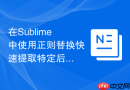 在Sublime中使用正则替换快速提取特定后缀的文件路径