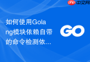 如何使用golang模块依赖自带的命令检测依赖包的潜在漏洞