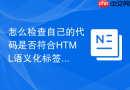 怎么检查自己的代码是否符合html语义化标签规范?