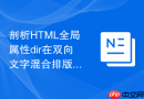 剖析HTML全局属性dir在双向文字混合排版中的计算规则