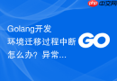 Golang开发环境迁移过程中断怎么办？异常情况处理