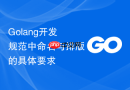 Golang开发规范中命名与排版的具体要求