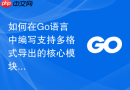 如何在Go语言中编写支持多格式导出的核心模块