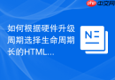 如何根据硬件升级周期选择生命周期长的HTML构建函数工具