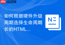 如何根据硬件升级周期选择生命周期长的html构建函数工具