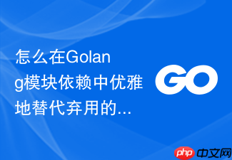 怎么在golang模块依赖中优雅地替代弃用的开源库