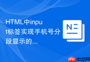 HTML中input标签实现手机号分段显示的方法