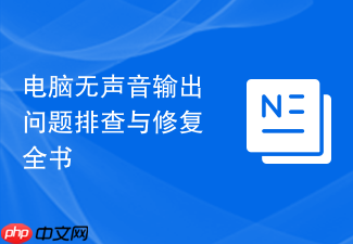 电脑无声音输出问题排查与修复全书