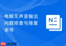 电脑无声音输出问题排查与修复全书