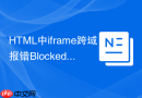 HTML中iframe跨域报错Blocked a frame with origin怎么解决