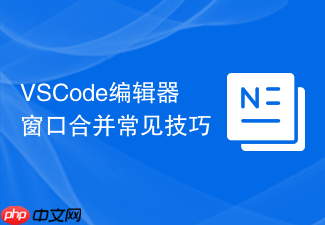 vscode编辑器窗口合并常见技巧