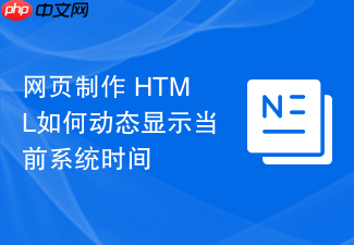 网页制作 html如何动态显示当前系统时间