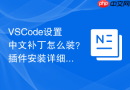 VSCode设置中文补丁怎么装？插件安装详细步骤