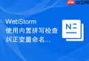 webstorm使用内置拼写检查纠正变量命名规范流程