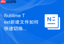 Sublime Text新建文件如何快速切换语法？高频快捷键使用技巧