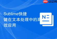 Sublime快捷键在文本处理中的高效应用