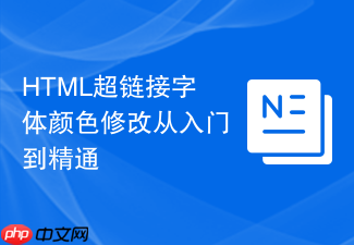 html超链接字体颜色修改从入门到精通