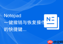Notepad++一键撤销与恢复操作的快捷键方法