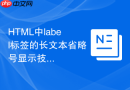 HTML中label标签的长文本省略号显示技巧