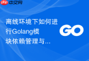 离线环境下如何进行Golang模块依赖管理与部署