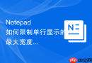 Notepad++如何限制单行显示的最大宽度防止溢出