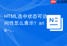 HTML选中状态可访问性怎么表示？aria-selected实践