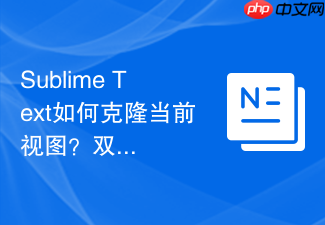 sublime text如何克隆当前视图？双窗口同步编辑同一个大文件