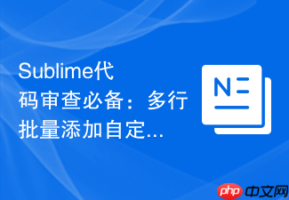 sublime代码审查必备:多行批量添加自定义标记(规范利器)