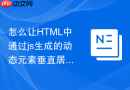怎么让HTML中通过js生成的动态元素垂直居中？