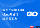 云开发环境下的Golang开发环境配置要点