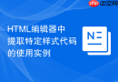 HTML编辑器中提取特定样式代码的使用实例
