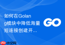 如何在Golang模块中降低海量短连接创建开销