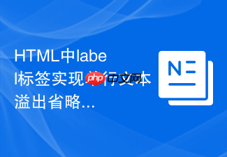 html中label标签实现单行文本溢出省略