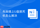 电脑插上u盘就死机怎么解决