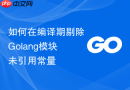 如何在编译期剔除Golang模块未引用常量