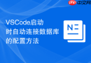 vscode启动时自动连接数据库的配置方法