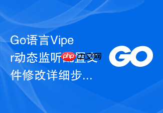 go语言viper动态监听配置文件修改详细步骤